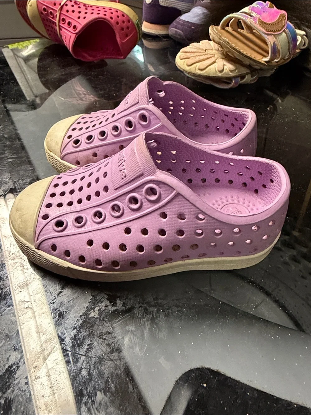 Native Kids Slip-On Water Shoes in Lavender Pink